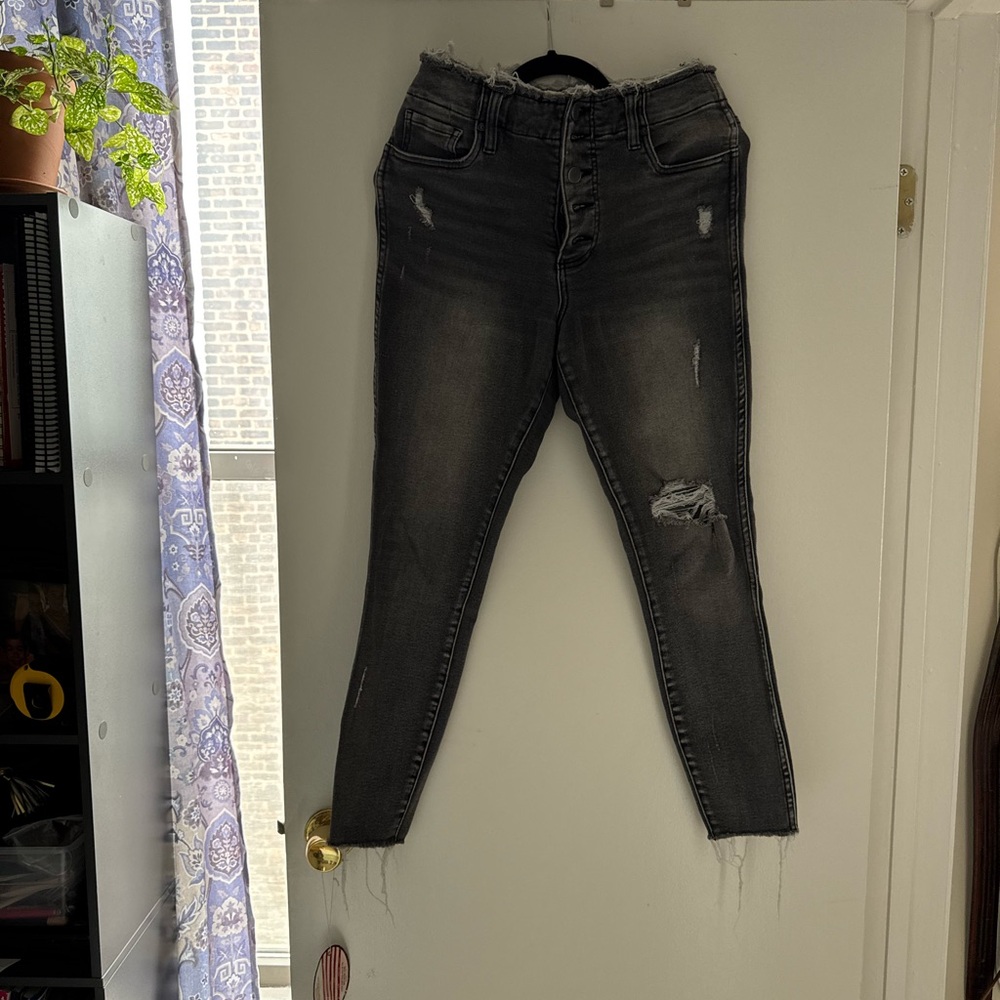 KUT from the Kloth Connie High Rise Grey Skinny Jeans